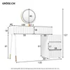 Merax, tavolo da toilette con specchio, illuminazione LED, Anteprima dell’immagine prodotto 4