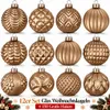 Weihnachtskugeln Glas 12er Set Christbaumkugeln Baumschmuck Produktbild-Vorschau 1