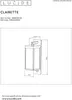 A technical drawing of a wall lamp with dimensions. Podgląd zdjęcia produktu