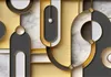 Vlies Fototapete - Gold-marble Geometric Pattern 450x315 cm Produktbild-Vorschau 5