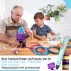 An older man and a young boy are sitting at a table, engaged in a 3D printing activity. They are surrounded by spools of filament and a 3D pen. Anteprima dell’immagine prodotto