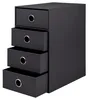 Schubladenbox DIN A5 4er mit Griffloch, Schwarz, 250 x 175 Produktbild-Vorschau 1