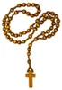 Rosenkranz aus Holz / Kette mit Kreuz in - braun Produktbild-Vorschau 1
