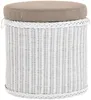 KRINES HOME  Rattan Bad Hocker Wäschekorb Rund Weiß mit Produktbild-Vorschau 7