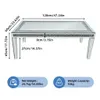 Vrygle Table Basse en Verre 120 × 60 × 45 cm Table de Salon Voir les images du produit 2
