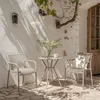Set da balcone con tavolo rotondo Ø 60 cm in acciaio e 2 Anteprima dell’immagine prodotto 2