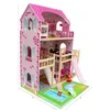 4iQ Solid Puppenhaus aus Holz für Kinder Pink mit Produktbild-Vorschau 6