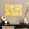 MuchoWow® Poster Weltkarte - Vintage - Gelb 60x40 cm - Produktbild-Vorschau 3