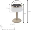 Lindby LED-Solar-Tischleuchte Mikkel, beige, dimmbar, 7 cm Produktbild-Vorschau 4