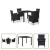 The Living Store 5-tlg. Garten-Essgruppe Poly Rattan Produktbild-Vorschau 9