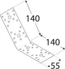 Connettore angolare 140x140x55mm zincato angolare 135° per Anteprima dell’immagine prodotto 2