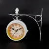 Retro nástěnné hodiny, oboustranné, bezhlučné, kovové, Náhled obrázku produktu 4