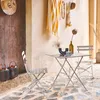 Set tavolo da giardino pieghevole in acciaio con 2 sedie, Anteprima dell’immagine prodotto 4