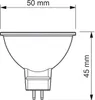 A technical drawing of a light bulb with dimensions indicated. Produktbild-Vorschau