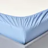 Drap-housse en percale HOMESCAPES bleu – 100 % coton Voir les images du produit 2
