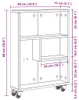 vidaXL Carrello portaoggetti stretto bianco 48x13x68 cm Anteprima dell’immagine prodotto 8