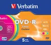 1x5 Verbatim DVD-R 4,7GB Colour 16x Speed, Slim Case Produktbild-Vorschau 4