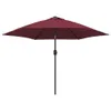 vidaXL Slunečník s kovovou tyčí Bordeaux red 300 cm - Náhled obrázku produktu 3