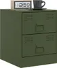 vidaXL Nachttische 2 Stk. Grün 34,5x39x44 cm Stahl Produktbild-Vorschau 3