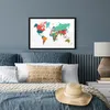MuchoWow® MuchoWow® Gerahmtes Poster Weltkarte - Bunt - Produktbild-Vorschau 4