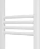 A close-up view of a white towel radiator with horizontal bars. Náhľad obrázku produktu