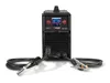 A black multi-welding machine with a digital display and controls, connected to a welding torch and a ground clamp. Produktbild-Vorschau