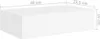 A white rectangular shelf with dimensions indicated by measurement lines and text. Produktbild-Vorschau