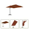 The Living Store Ampelschirm mit Aluminium-Mast Terrakotta Produktbild-Vorschau 1