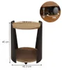 Tavolino Vicco Lofta Nero 40 x 40 cm, Model 58702 Anteprima dell’immagine prodotto 2