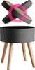 pouf Yara di tectake® con vano portaoggetti in look lino Anteprima dell’immagine prodotto 13