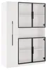 Merax 2-in-1 LED-Glastürvitrine mit Ausziehbaren Regalen, Produktbild-Vorschau 8
