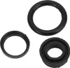 Three black rubber seals on a white background. Anteprima dell’immagine prodotto