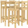 vidaXL 5-tlg. Bar-Set Massivholz Kiefer Produktbild-Vorschau 1