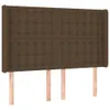 vidaXL Kopfteil mit Ohren Dunkelbraun 147x16x118/128 cm Produktbild-Vorschau 1