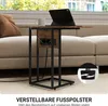 HOMCOM Beistelltisch Klappbar C-förmig Nachttisch mit Produktbild-Vorschau 6