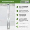 A product image with text listing its benefits, alongside a picture of the product. Produktbild-Vorschau