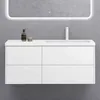 doporro Mineralguss-Waschbecken 120x46x54 cm in Matt weiß Produktbild-Vorschau 2