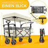 TRESKO® Carrello pieghevole con tetto beige, vano Anteprima dell’immagine prodotto 8