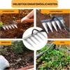 set di 2 rastrelli per erbacce a 5 denti, zappa da giardino Anteprima dell’immagine prodotto 10