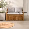 home24 Massive Gartenbank - Akazie Massiv / Polyester - Produktbild-Vorschau 2