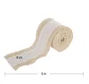 Juteband mit weißer Spitze Deko Hochzeit Geburtstag 5 m x 8 cm Bastel-Zubehör Weihnachten Vintage-Look Produktbild-Vorschau