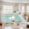 Homestyle4u Hochbett 90x200 Kinder Weiß Rutsche Set mit Produktbild-Vorschau 1