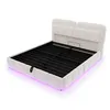 Cama tapizada Merax de 140x200 cm con barra de luces LED, Vista previa de la imagen del producto 7