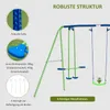Houpací konstrukce Outsunny, venkovní hřiště s 2 houpačkami Náhled obrázku produktu 5