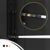 A close-up view of a coaxial cable connector being plugged into a port on the back of a black electronic device. Produktbild-Vorschau