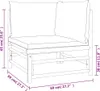 vidaXL 6-tlg. Garten-Lounge-Set mit Kissen Taupe Bambus Produktbild-Vorschau 7