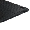A close-up view of the textured back of a black tablet case. Produktbild-Vorschau