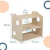Scaffale per bambini Relaxdays a forma di casetta, A x L x Anteprima dell’immagine prodotto 4