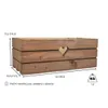 Dřevěný truhlík z masivu srdce- hnědý 40 cm Náhled obrázku produktu 3