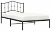 vidaXL Struttura letto con testiera in metallo nero 107x203 Anteprima dell’immagine prodotto 3